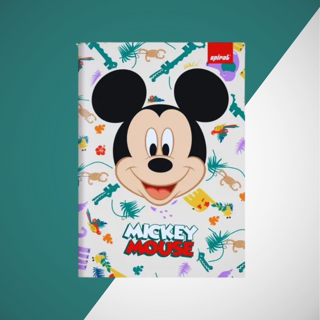 Caderno 1/4 Brochura Mickey Disney Clássico - Spiral