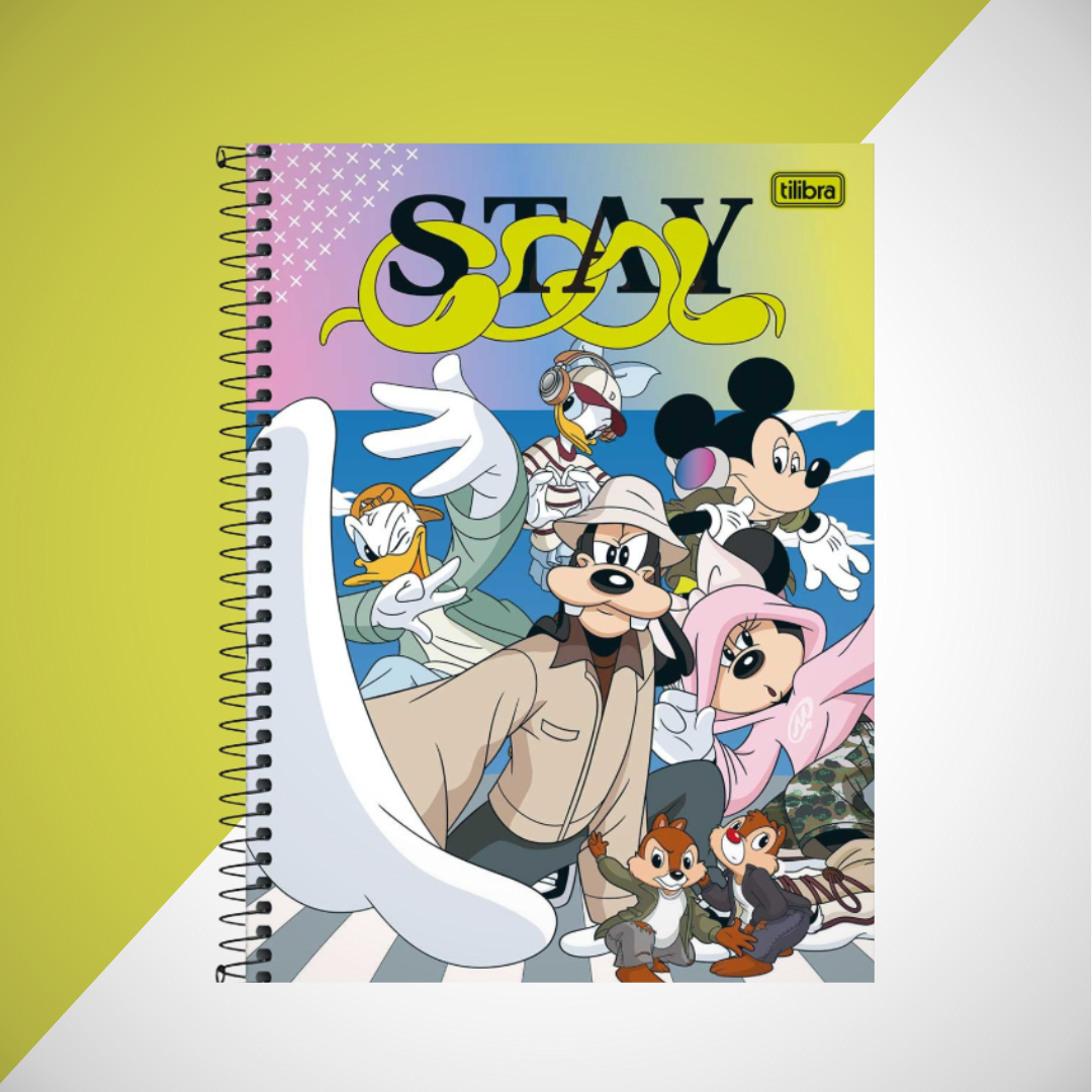 Caderno Espiral Universitário Mickey Real Life - Tilibra