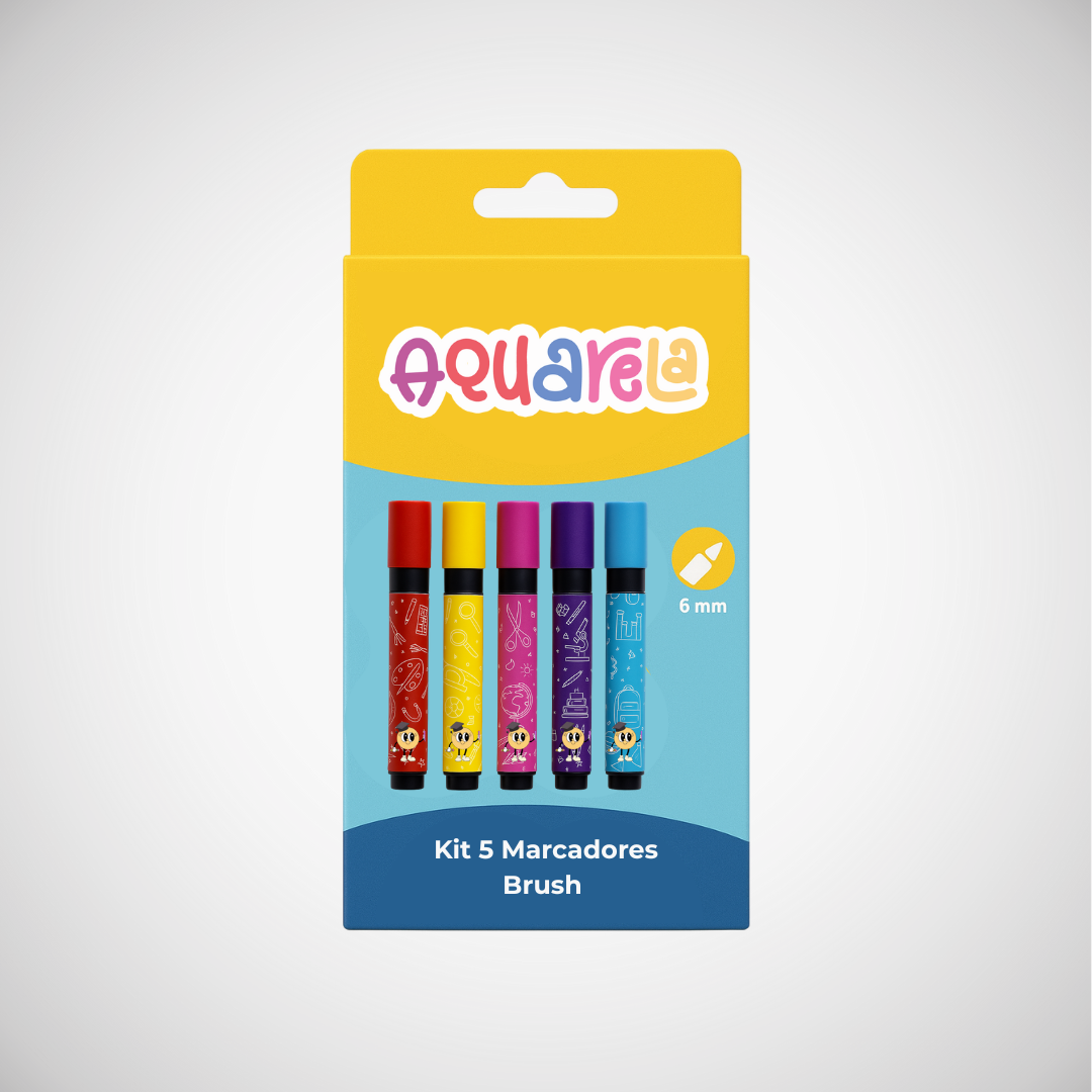 Kit 5 Marcadores Brush - Aquarela