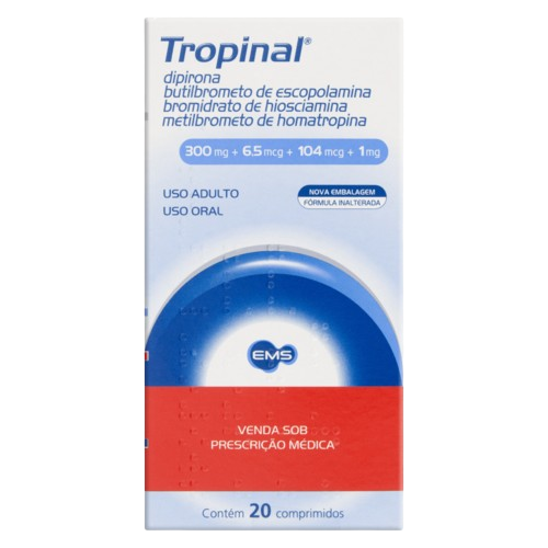 Tropinal Dipirona Monoidratada 300mg + Butilbrometo de Escopolamina 6,5mcg