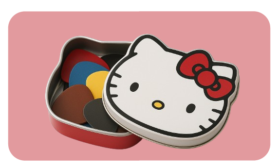 Palhetas Golden Guitar e Hello Kitty