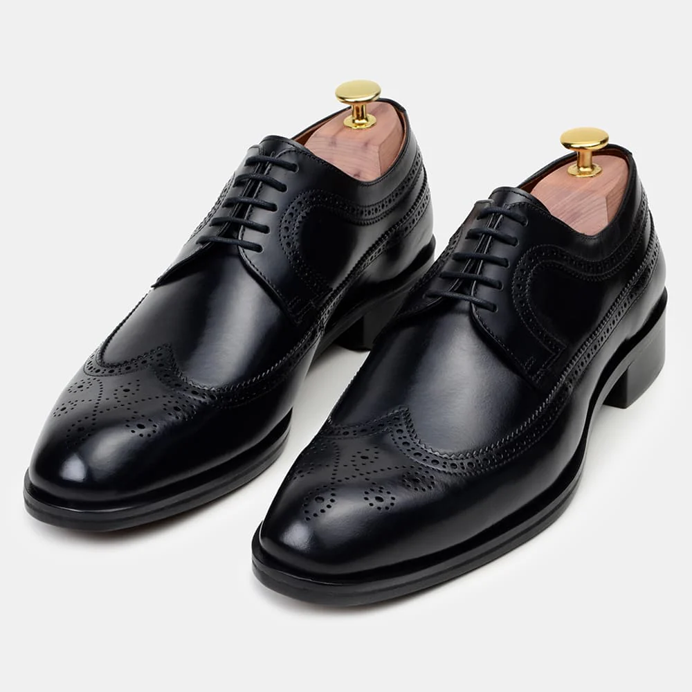 Sapato Social Masculino Derby CNS+ Brogue Holl PRETO